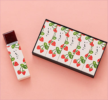 〈とらや〉小形羊羹 いちご 5本入