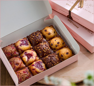 〈ビスキュイテリエ ブルトンヌ〉プティ・フィナンシェ アソルティ＜苺とショコラ＞