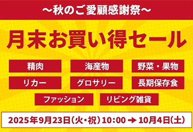 ご愛顧感謝 月末お買い得セール